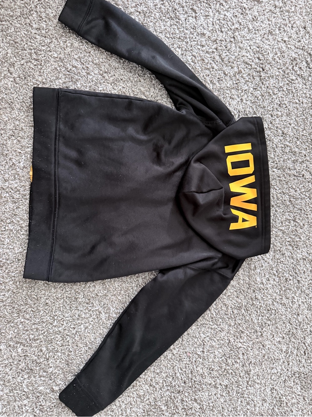 Rivalry Threads Black & Gold Hawkeyes Kids Zip Hoodie - Picture 2 of 3